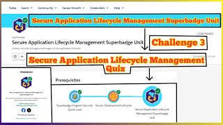 Secure Application Lifecycle Management Quiz  Salesforce Trailhead  Challenge 3 [upl. by Suidaht]