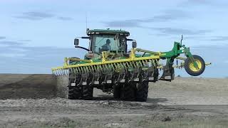 JOHN DEERE 8345R MOLDBOARD PLOWING GLEN HEARD FARMS 2019 SPRING TILLAGE PT1 [upl. by Durer]