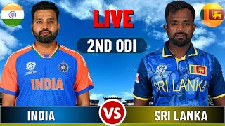 Live India vs Sri Lanka 2nd ODI  IND vs SL Live Cricket match Today [upl. by Atyekram]