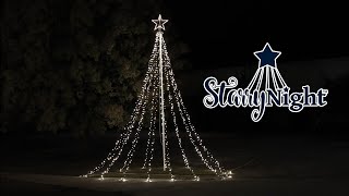 Starry Night Flagpole Christmas Tree Lights [upl. by Lairret]