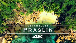 Praslin Seychelles 🇸🇨  by drone 4K [upl. by Sayette]