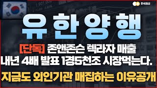 유한양행 주가 전망 속보 렉라자 존슨앤존슨 보고서 매출 내년 4배 발표 암시장 1경 5천조 외인 기관 바닥에서 지금도쓸어담는 이유 주주필수 시청 [upl. by Aihsekel]