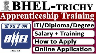 bhel apprenticeship training  how to apply online for bhel apprenticeship 2024 [upl. by Harte]