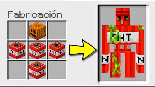 ¿CÓMO CRAFTEAR el GOLEM de TNT en MINECRAFT 🔥😂 Crafteos 100 Imposibles con Invictor [upl. by Baxter]