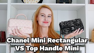 Chanel Mini Rectangular VS Top Handle Mini 🤔  Size Strap Drop Pricing What Fits [upl. by Fletch]