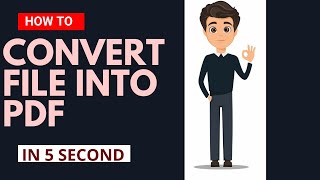 HOW TO CONVERT ANY FILE INTO PDF  FILE KO PDF ME CONVERT KARNY KA TARIKA  WIN 10 [upl. by Dde483]