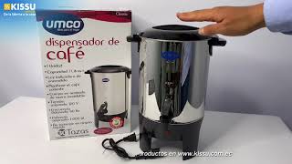 CAFETERA DISPENSADOR DE CAFE UMCO 30 TAZAS 160ML ACERO INOXIDABLE [upl. by Esina]