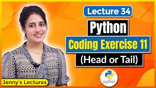 P34 Coding Exercise for Beginners in Python  Heads or Tails  Python Tutorials for Beginners [upl. by Vesta]