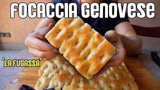 HO FATTO LA FOCACCIA GENOVESE  LA FUGASSA  IMPASTATA A MANO e PRONTA IN POCHE ORE [upl. by Kassity]