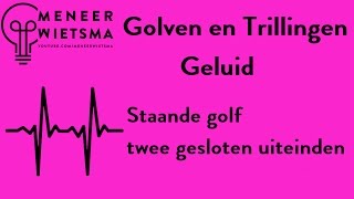 Natuurkunde uitleg Golven en Trillingen 9 Staande golf met twee gesloten uiteinden [upl. by Htiel866]