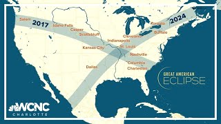 Comparing the 2017 and 2024 solar eclipses [upl. by Ynafetse]