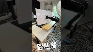 First Look Flexispot Standing Desk with DUAL 4K Monitors [upl. by Anatollo]