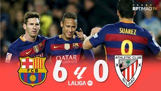 Barcelona 6 x 0 Athletic Bilbao Show de Neymar ● La Liga 1516 Resumen y Goles ᴴᴰ [upl. by Dressler]