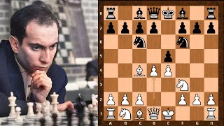 Mikhail Tals Magical Tactics  Tal vs Miller  Italian Game Open Variation [upl. by Leahcimrej]