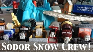 Thomas and Friends Trackmaster Village Sodor Snow Storm Pack Crew [upl. by Nolava]