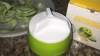 Adoric Handheld Spiralizer Review [upl. by Olympias]