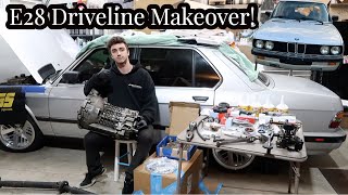 Manual Swapping and Completely Overhauling a BMW E28s Driveline  M30B35 E28 Ep 4 [upl. by Darom]