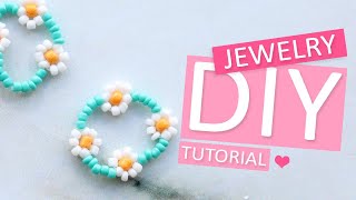 DIY Tutorial  Perlen Blume mit Rocailles  Machen Sie Ihren eigenen Schmuck [upl. by Yasibit143]