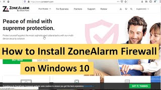 How to install ZoneAlarm Firewall on Windows 10 [upl. by Cattan]