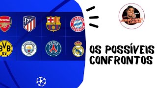 Champions League Classificados e possíveis confrontos [upl. by Akirdnahs]