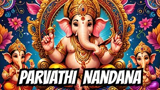 Parvathi Nandana  Ganesh Bhajan with Lyrics  Bhajans for Kids [upl. by Aerdnak]