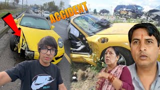 Supper Car Accident Prank Gone Wrong 😭  Sourav Joshi Vlogs [upl. by Laehplar]