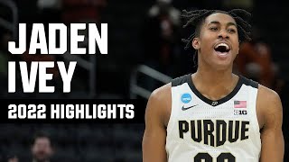 Jaden Ivey 2022 NCAA tournament highlights [upl. by Kingsbury56]