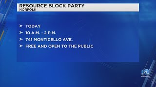 Norfolk Human Services to host Resource Block Party [upl. by Kanor]