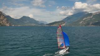 ACO 6th MUSTO Skiff Worlds at Fraglia Vela Riva Lake Garda Italy  Day 1 [upl. by Annahsat]