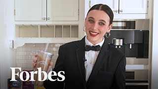 How Emma Chamberlain Makes Her Signature Cup of Coffee And Fights Imposter Syndrome  Forbes [upl. by Sucramad789]