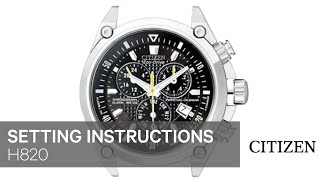 Citizen Watch Setting Instruction — E820 [upl. by Navillus847]