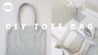 DIY tote bag tutorial  sewing for beginners FREE PATTERN [upl. by Waverley]