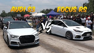 Audi S3 vs Focus RS Mk3  Arrancones [upl. by Egag]