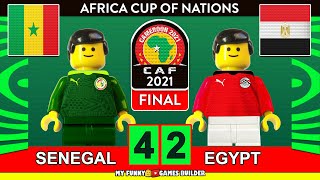 Afcon 2021 • Senegal vs Egypt 42 🏆 Penalty Shootout in Final Africa Cup of Nations 2022 • Lego Goal [upl. by Wyck897]