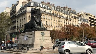 WALK IN PARIS quotQUARTIER DENFERTROCHEREAU PARIS quot 10122019 PARIS 4K [upl. by Aileme]