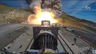 Fullsize Space Launch System rocket booster testfired in Utah [upl. by Claire]