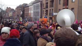 Carnaval de Binche 2014  cortège du dimanche Gras [upl. by Arraeis]