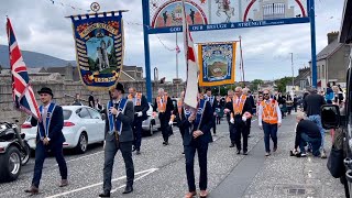 Mourne District Twelfth parade Annalong 12th July 2024 full parade [upl. by Wolfie]