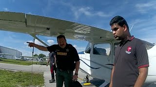 Foreign student damages 10 planes in fit of rage BODYCAM [upl. by Alrich]