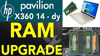 How to upgrade RAM for Hp X360 14 DY series laptop [upl. by Pickford]