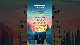 The Weeknd  Blinding Lights Lyrics shorts [upl. by Soisanahta]