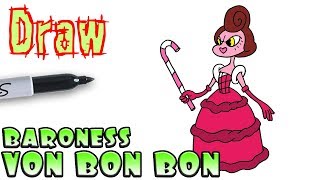 How to Draw Baroness Von Bon Bon  Cuphead [upl. by Eliseo449]