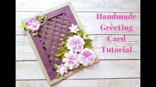 Beautiful Handmade Greeting Card for BirthdayAnniversaryFestivals  DIY Weaving Card Idea [upl. by Weldon]