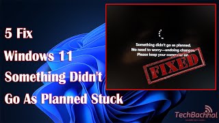 Windows 11 Something didnt Go As Planned Stuck [upl. by Anavrin]