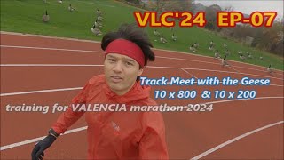 VLC24 EP07 Track Session with Canadian Geese  VALENCIA 2024 Marathon Training [upl. by Moscow]