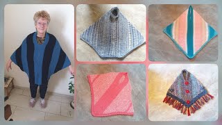 Gestrickte und gehäkelte Ponchos  Julebuergerfee [upl. by Pietrek]