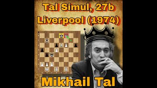 Tal vs J M Ripley 1974  Tal gives queen for two connectors on sixthmating att chessclub0 [upl. by Seka]