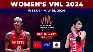 Womens Volleyball Nations League VNL 2024 week 1 Schedule  Japan vs Türkiye  USA vs Thailand [upl. by Unni]