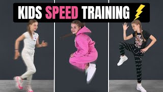 Kids quotGET FASTquot Workout Best Exercises For Speed Training⚡ [upl. by Yt381]