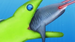 GIANT EEL EATS A SHARK WITH LASER BEAMS  Tasty Planet Forever Mods  Pungence [upl. by Notsnarc]